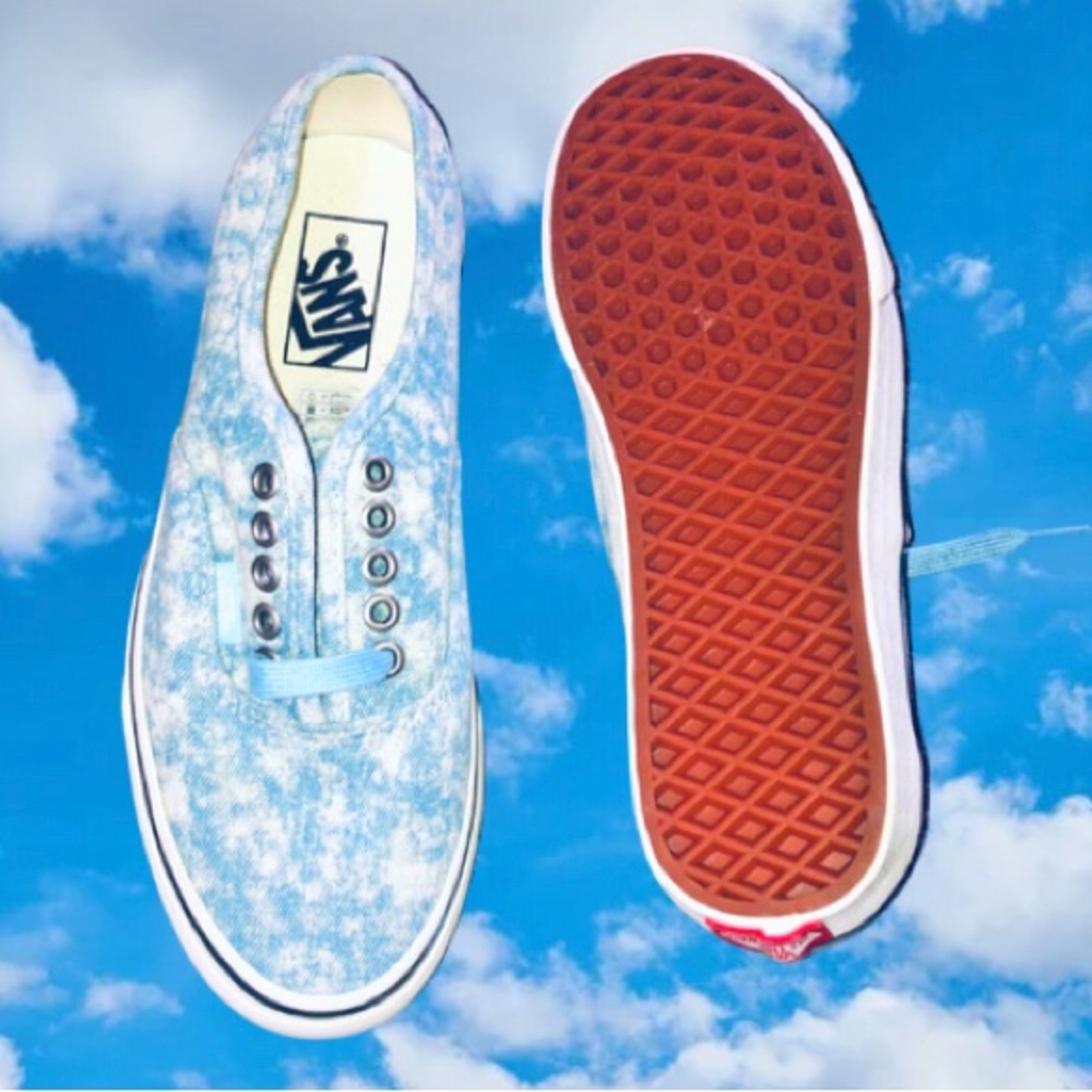White and blue denim vans w/free gift - Picture 3 of 3